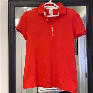 Helly Hansen pink short sleeve collared polo tee L